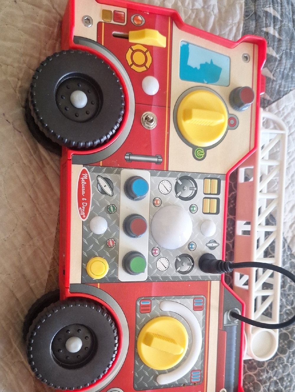 Melissa & Doug Red Fire Truck Activity Panel for Kids